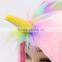 Hot sale japan designs unicorn anime cute colorful plush hat