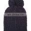 fashional winter warm soft cozy customized jacquard pompom beanie