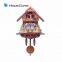 The Shape Of House Wood Digital Clock Wood Station Clock Bird Wall Clock