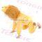 Yellow Children's Carnival Animal Mascot Costume Lion Jumpsuit in Fleece