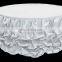 Shiny Ruffle Satin Black Customized Size Table Skirt Desgins