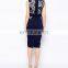 CHEFON Lace sweetheart and peplum detail sexy dress for women