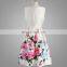 2017 Custom Service Factory Supply Ladies Sleeveless Cusual Dress Sleeveless Fashionable Satin Floral Printed Maxi Dress