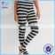 Yihao new design sport printed fitness yoga pants striped heavy-knit activewear leggings for women