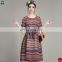 T-D064 Wholesale Bohemia Midi National Style Printed Women Dress