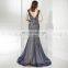 Gorgeous V Neck Cap Sleeve Mermaid Beaded Evening Dress Formal Evening Dresses LX377