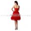 Instock Red Tulle Halter Rhinestone Zipper Mini Homecoming Dresses