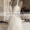 Hot Sexy See Through Backless Halter A-line Lace Tulle Bohemian Wedding Dress