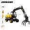 Made in China 4 wheel excavator with 0.3m3 bucket capacity