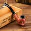 150mm Length wooden resin short tobacco pipe with small old man's head for smoking