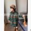 New products for autumn and winter 2020, children's woolen coat, girl, Korean style, western style plaid coat