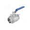 316 stainless steel 2 piece full port female thread WOG 1000 psi ball valve with lock