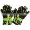 Hi Viz Oil Repellent Waterproof TPR Impact Resistant Mechanics Gloves