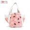 Promotional recycled large canvas material handled tote bag for ladies