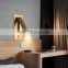 Nordic modern minimalist bedside reading wall lamp with USB charging port