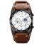 Top Brand Luxury Skmei 9249 Leather Wrist Watch Men Clock Fashion Chronograph Wristwatch