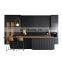 CBMmart Modern Luxury Black Lacquer Kitchen Cabinets with white kitchen bench tops