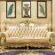 CBM Furniture Design Antique Sofa Set Living Room Hand Carved Solid Wood Leather Sofa Set