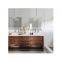 double  modern  makeup wooden   bathroom vanity cabinets  with mirror  lights