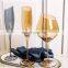 OEM Custom Tulip Bachelorette Bridal Party Branded Oblique Mouth Luxury Coloured Champagne Flute