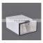 Clear Plastic Stackable Shoe Organizer Bins, Drawer Type Front Opening Shoe Holder Containers