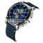 MEGIR 2098 Men's Quartz Minute Microsecond Chronograph Outdoor Watch Calendar Window Hand Winding Watch