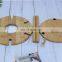 Detachable Bamboo Round Wine Bottle Holder Rack With Hanging Glasses Storage Set Wine Decorative Shelf  Holder Display Storage