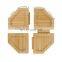 Home Collection Premium Bamboo Wood Square Shape Wedding Serving Tray Bowl Plate For Snack Cake Fruit Nuts