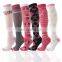 Sport Running Men Women Athletic Fun Stocking Knee-high Graduated Support Compression Socks