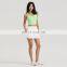 2 Pcs Set Women Pockets Tennis Skirts With Shorts Wholesale Ribbed V Neck Yoga Tank Tops
