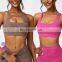 Custom Sportswear Running Bra U-neck Hollow Out Design High Impact Shockproof Bras Gym Fitness Yoga Top Sports Bra For Women