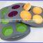 Two tone flexible baking with silicone cake moulds