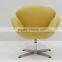 relica FRP fabric Swivel /lifting swan chair with stainless steel base designed by Arne Jacobsen