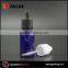blue e-liquid bottle 30ml with tamper evident seal