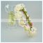 China hair accessory factory supply cream wedding decoration flower headband bridal flower crown