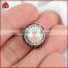 Classic round pearl beads with zircon, zircon pave pearl jewelry beads with hole