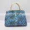 2016 New Blue Lady Snakeskin Grain Leather Handbag ,Shoulder Bags