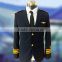 custom good quality factory price winter style long sleeve airline pilot uniform for captain