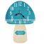 New design mushroom style wooden wall clock for home deco