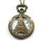 China watch factory promotional price eiffel tower wholesale pocket watch with chain