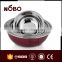 colorful stainless steel round soup bowl