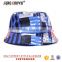 Fashion cool print fitted custom bucket caps hats