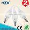 New 2015 E14 LED Lamp Filament Glass Housing Blub 220V 2W 4W Light Brightness 360 Degree Retro Candle Chandelier lampade