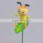 4 inch Plastic Cartoon Ant on Leaves Garden Ornaments, Ant Animal Toy, Cheap Wholesale China Toy