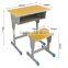 Single Student Wooden Metal Desk and Chair Set