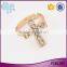 fashion jewelry alloy rhinestones crystal adjustable cross ring