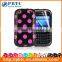 Set Screen Protector And Case For Blackberry 9320 , Polka Dots Gel TPU Cusomt Blu Phone Case