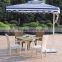 Garden wicker aluminium frame rattan square tempered glass dining table and 4 seats chairs JJ-013TC