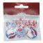 Christmas wooden Pattern buttons white back Wood Buttons 2.5cm