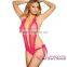 Hot sale White Bow and Satin Halter sexy lingerie mature woman